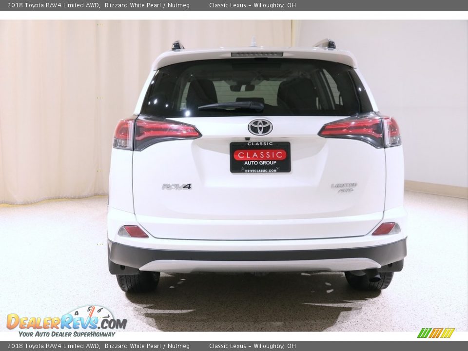 2018 Toyota RAV4 Limited AWD Blizzard White Pearl / Nutmeg Photo #18