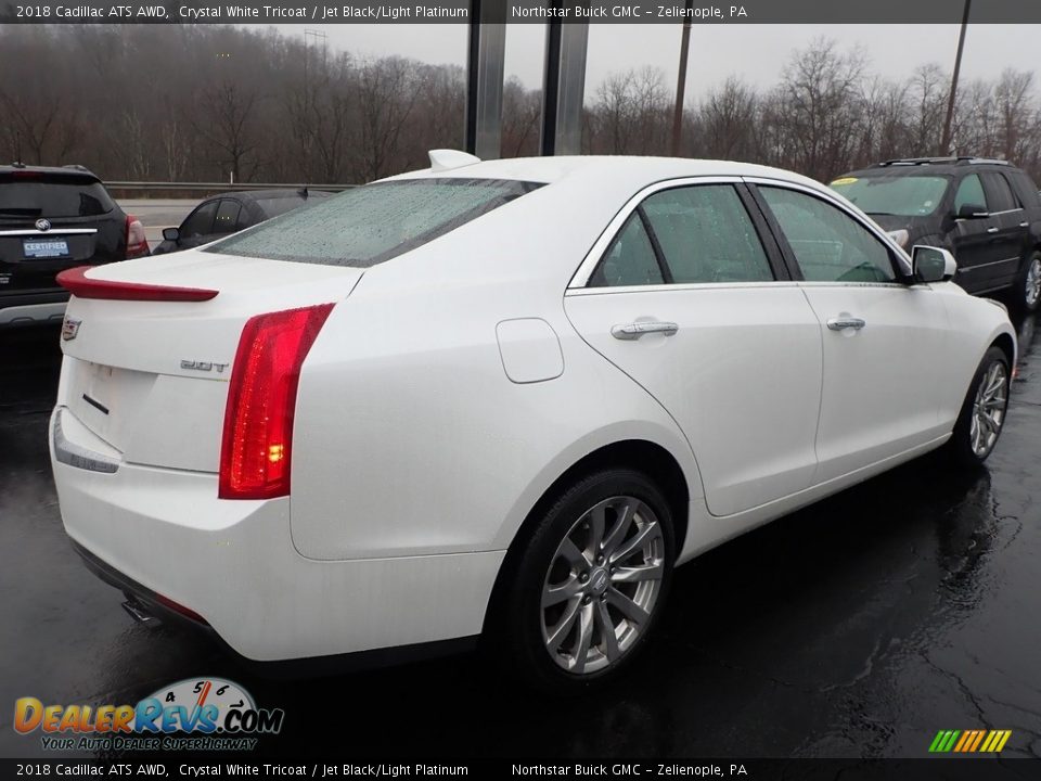 2018 Cadillac ATS AWD Crystal White Tricoat / Jet Black/Light Platinum Photo #9