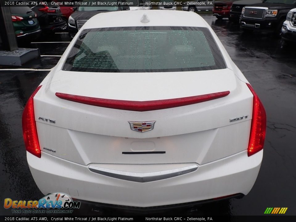 2018 Cadillac ATS AWD Crystal White Tricoat / Jet Black/Light Platinum Photo #10