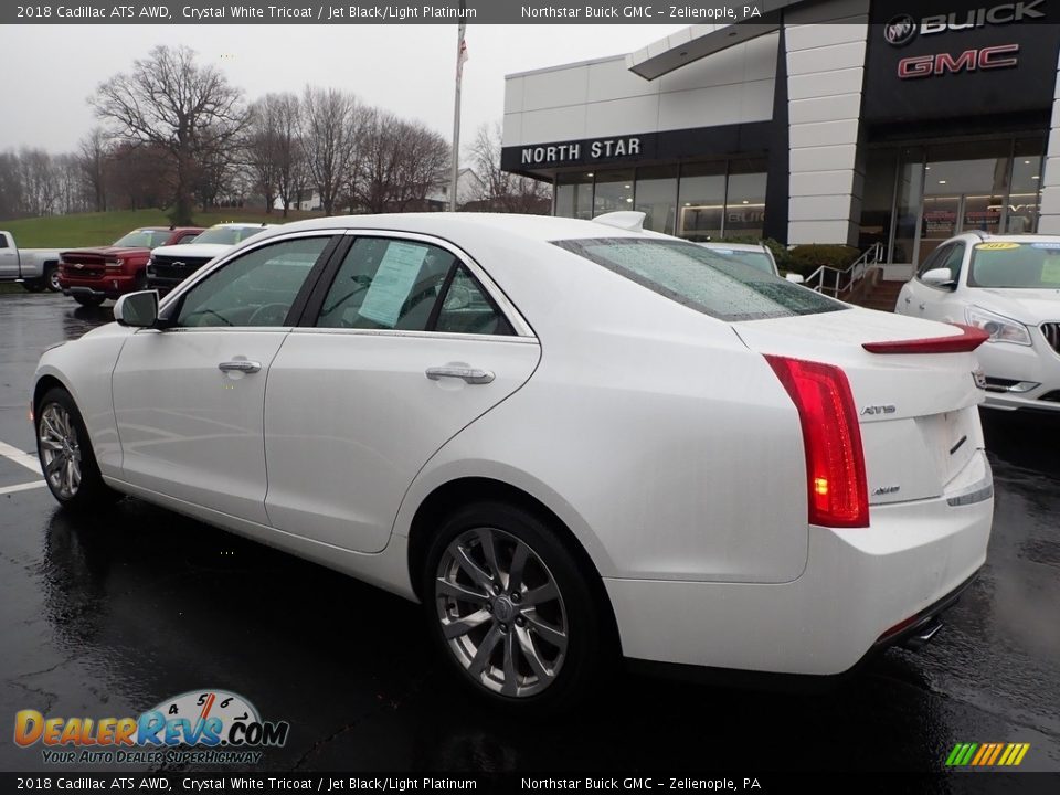 2018 Cadillac ATS AWD Crystal White Tricoat / Jet Black/Light Platinum Photo #12