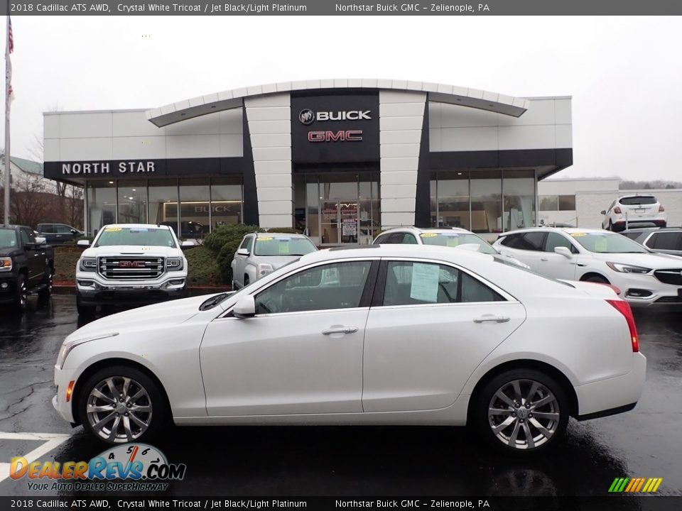 2018 Cadillac ATS AWD Crystal White Tricoat / Jet Black/Light Platinum Photo #13