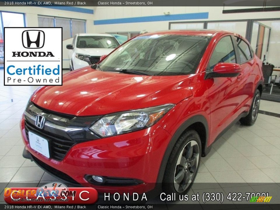 2018 Honda HR-V EX AWD Milano Red / Black Photo #1