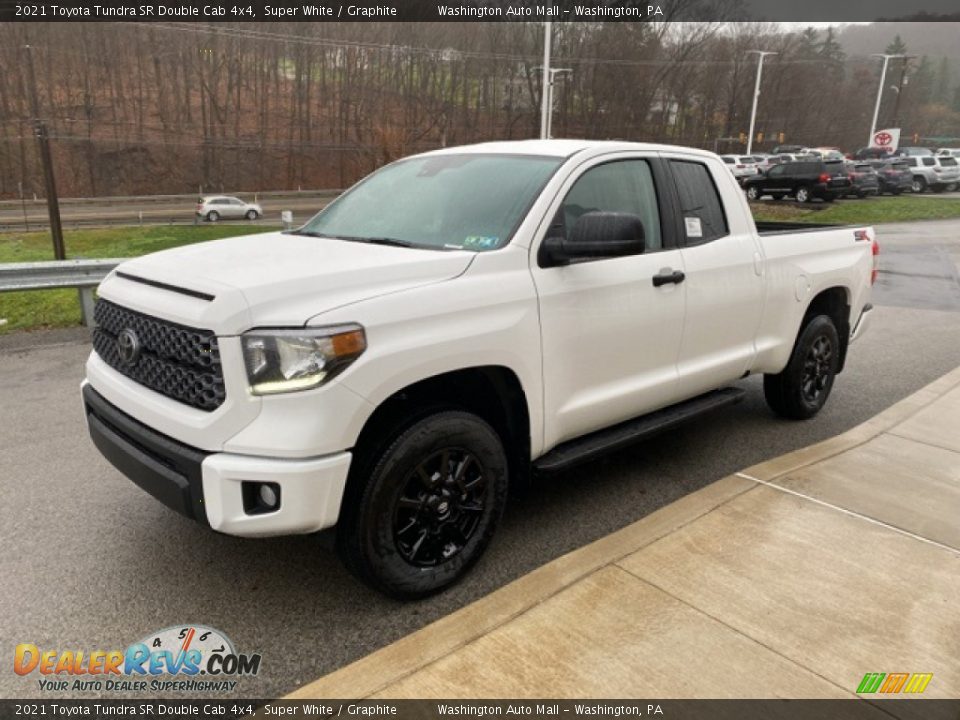 2021 Toyota Tundra SR Double Cab 4x4 Super White / Graphite Photo #12