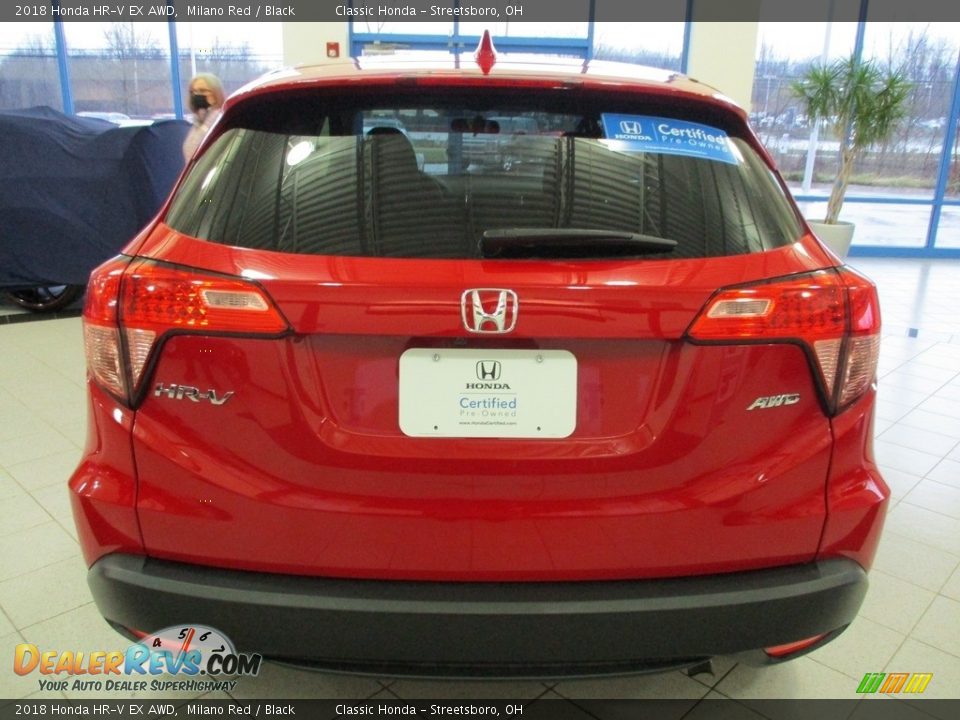 2018 Honda HR-V EX AWD Milano Red / Black Photo #8