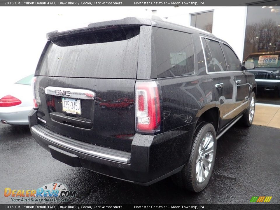 2016 GMC Yukon Denali 4WD Onyx Black / Cocoa/Dark Atmosphere Photo #4