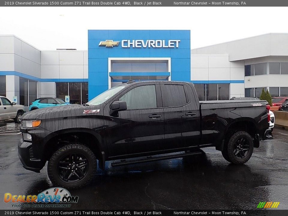 2019 Chevrolet Silverado 1500 Custom Z71 Trail Boss Double Cab 4WD Black / Jet Black Photo #1