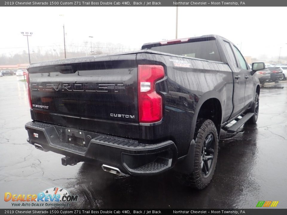 2019 Chevrolet Silverado 1500 Custom Z71 Trail Boss Double Cab 4WD Black / Jet Black Photo #7