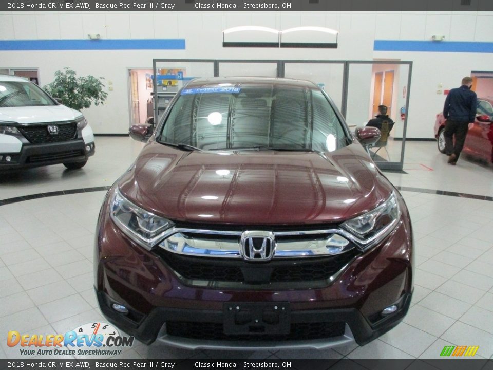 2018 Honda CR-V EX AWD Basque Red Pearl II / Gray Photo #2