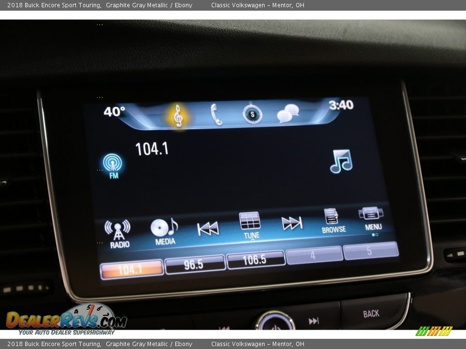 2018 Buick Encore Sport Touring Graphite Gray Metallic / Ebony Photo #10