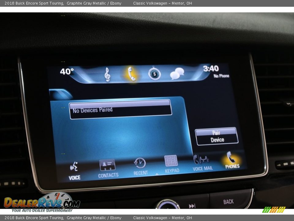 2018 Buick Encore Sport Touring Graphite Gray Metallic / Ebony Photo #11