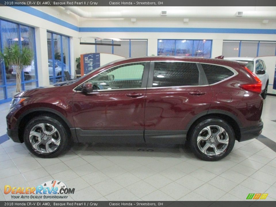 2018 Honda CR-V EX AWD Basque Red Pearl II / Gray Photo #10