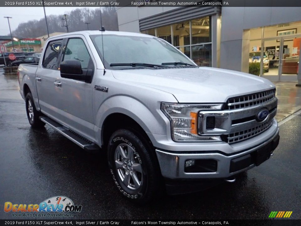 2019 Ford F150 XLT SuperCrew 4x4 Ingot Silver / Earth Gray Photo #8