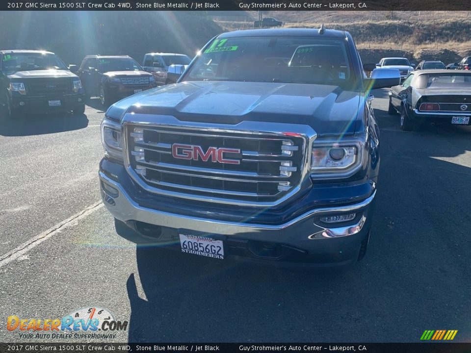 2017 GMC Sierra 1500 SLT Crew Cab 4WD Stone Blue Metallic / Jet Black Photo #1