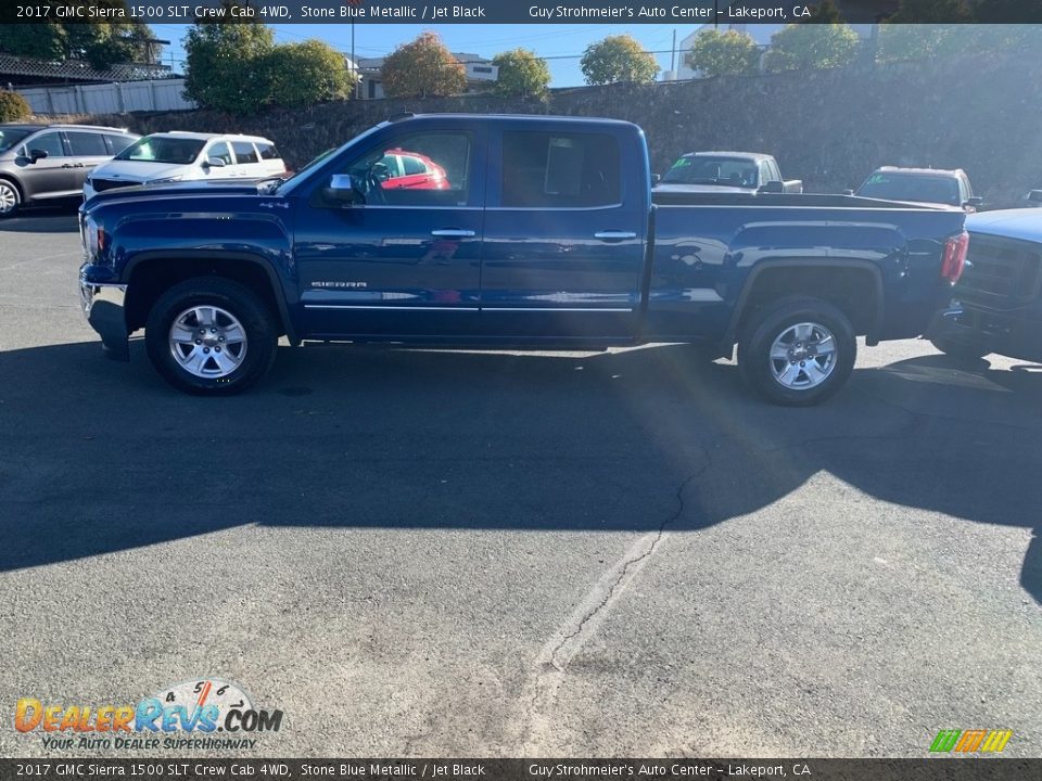 2017 GMC Sierra 1500 SLT Crew Cab 4WD Stone Blue Metallic / Jet Black Photo #4