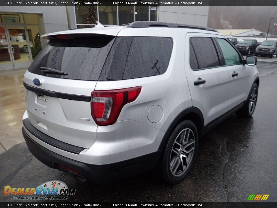 2018 Ford Explorer Sport 4WD Ingot Silver / Ebony Black Photo #2