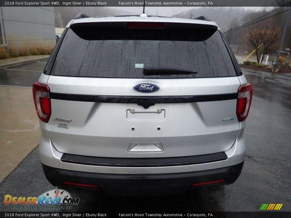 2018 Ford Explorer Sport 4WD Ingot Silver / Ebony Black Photo #3