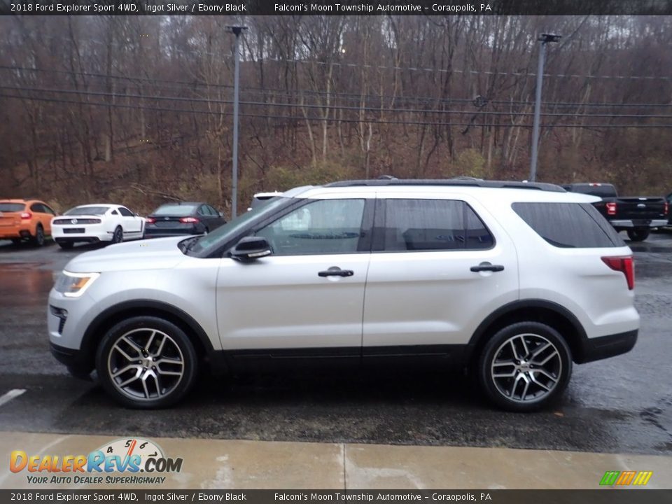 2018 Ford Explorer Sport 4WD Ingot Silver / Ebony Black Photo #6