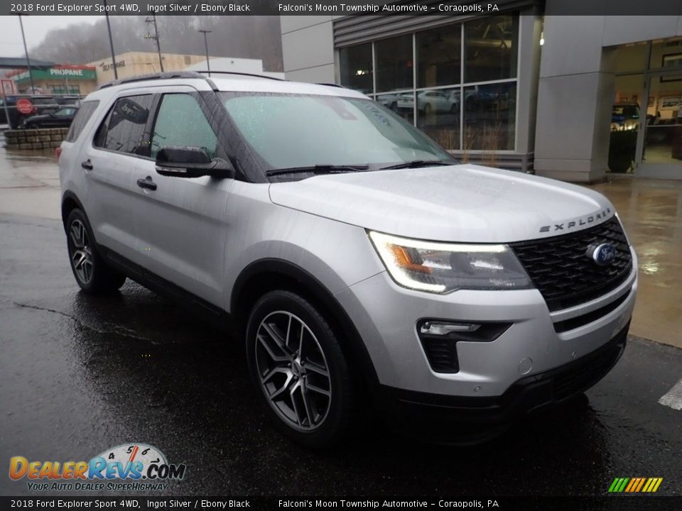 2018 Ford Explorer Sport 4WD Ingot Silver / Ebony Black Photo #9