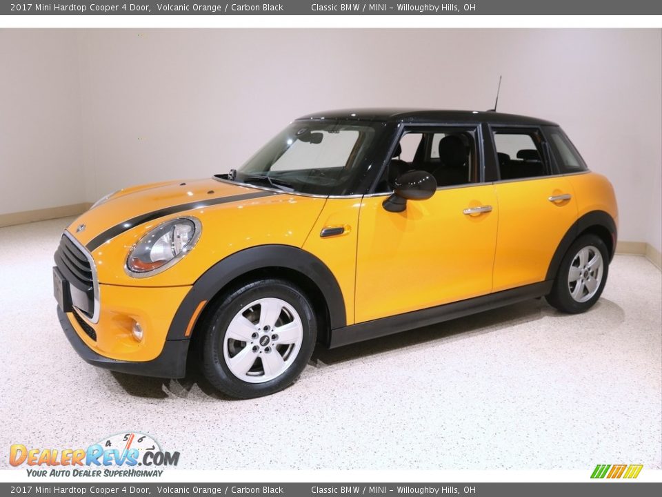 2017 Mini Hardtop Cooper 4 Door Volcanic Orange / Carbon Black Photo #3