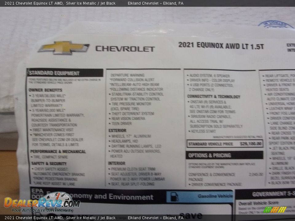 2021 Chevrolet Equinox LT AWD Silver Ice Metallic / Jet Black Photo #31