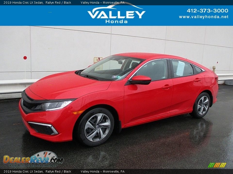 2019 Honda Civic LX Sedan Rallye Red / Black Photo #1