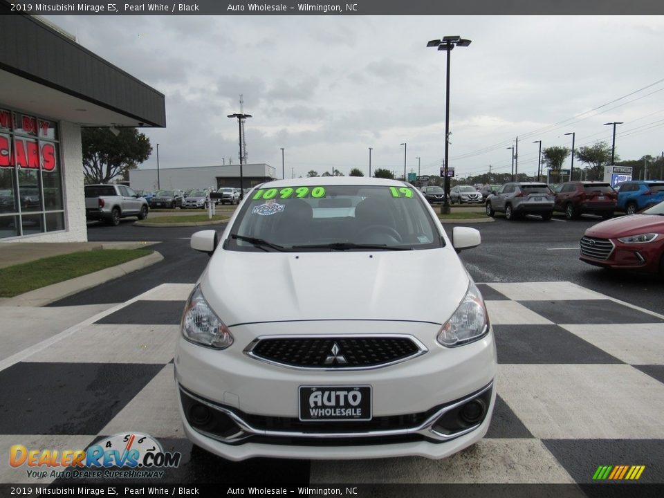 2019 Mitsubishi Mirage ES Pearl White / Black Photo #2