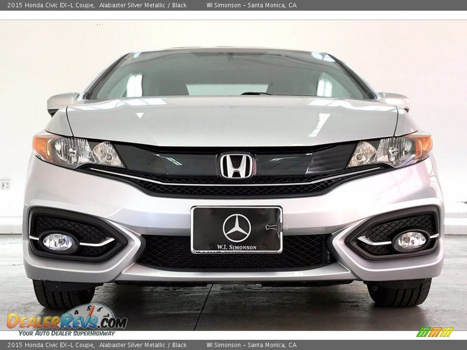 2015 Honda Civic EX-L Coupe Alabaster Silver Metallic / Black Photo #2