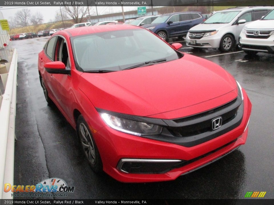 2019 Honda Civic LX Sedan Rallye Red / Black Photo #7