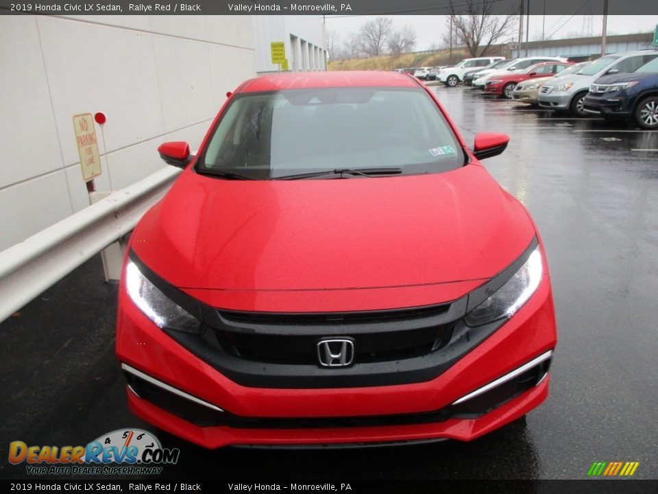 2019 Honda Civic LX Sedan Rallye Red / Black Photo #8