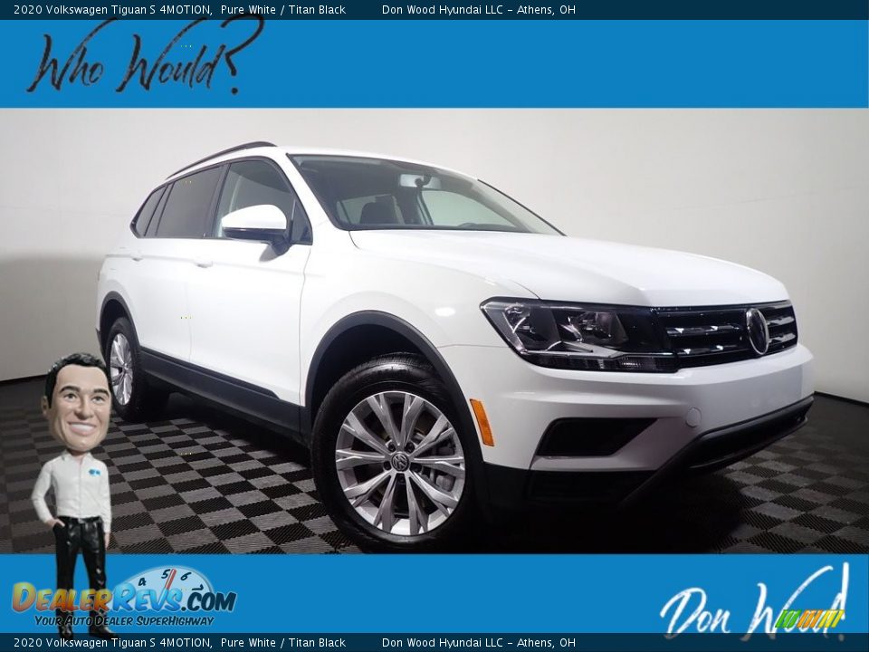 2020 Volkswagen Tiguan S 4MOTION Pure White / Titan Black Photo #1