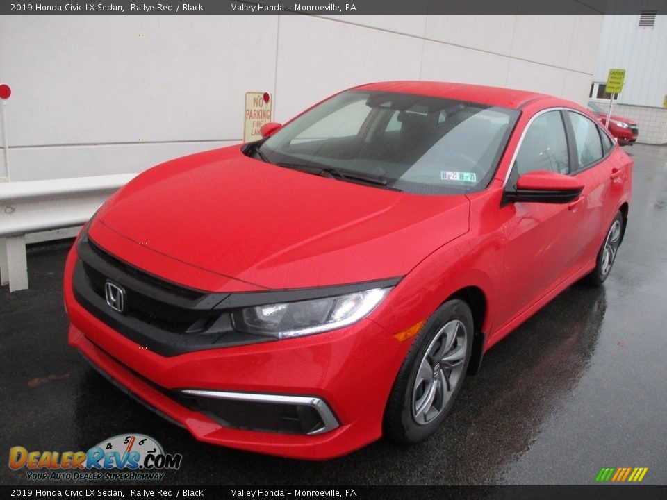 2019 Honda Civic LX Sedan Rallye Red / Black Photo #9