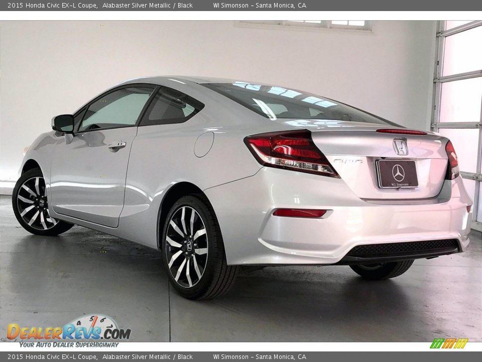 2015 Honda Civic EX-L Coupe Alabaster Silver Metallic / Black Photo #10