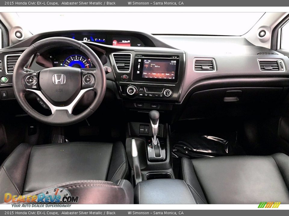 Black Interior - 2015 Honda Civic EX-L Coupe Photo #15
