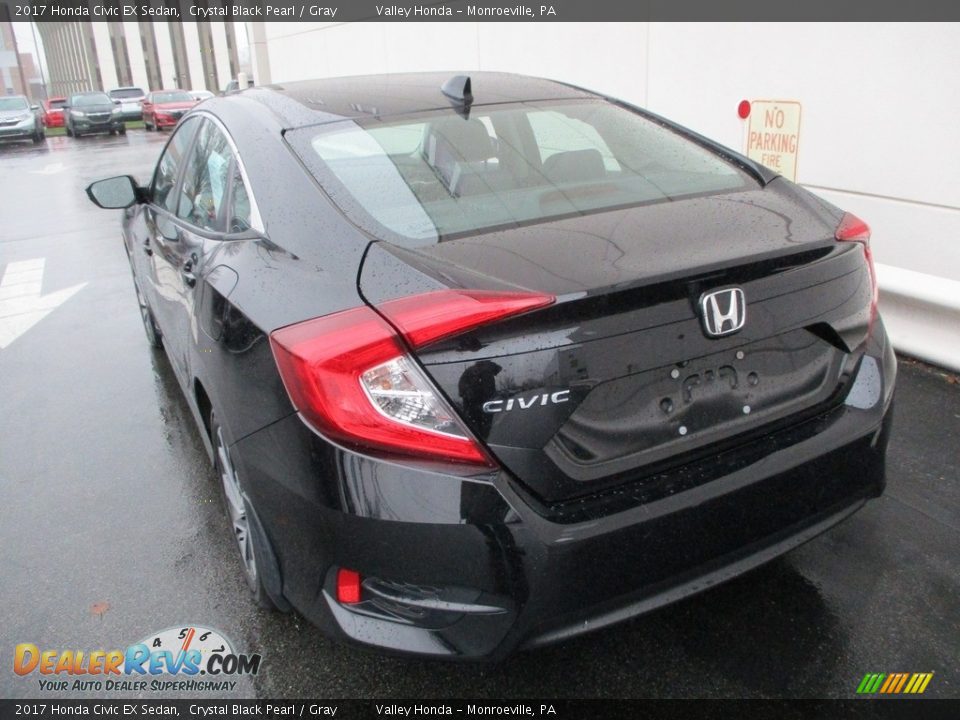 2017 Honda Civic EX Sedan Crystal Black Pearl / Gray Photo #3