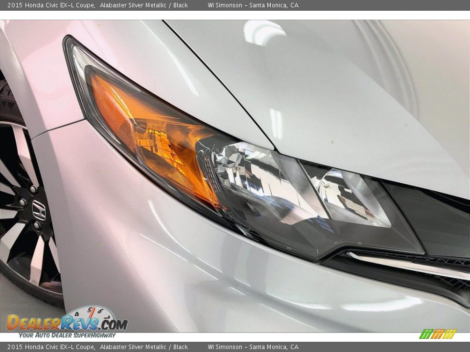 2015 Honda Civic EX-L Coupe Alabaster Silver Metallic / Black Photo #28