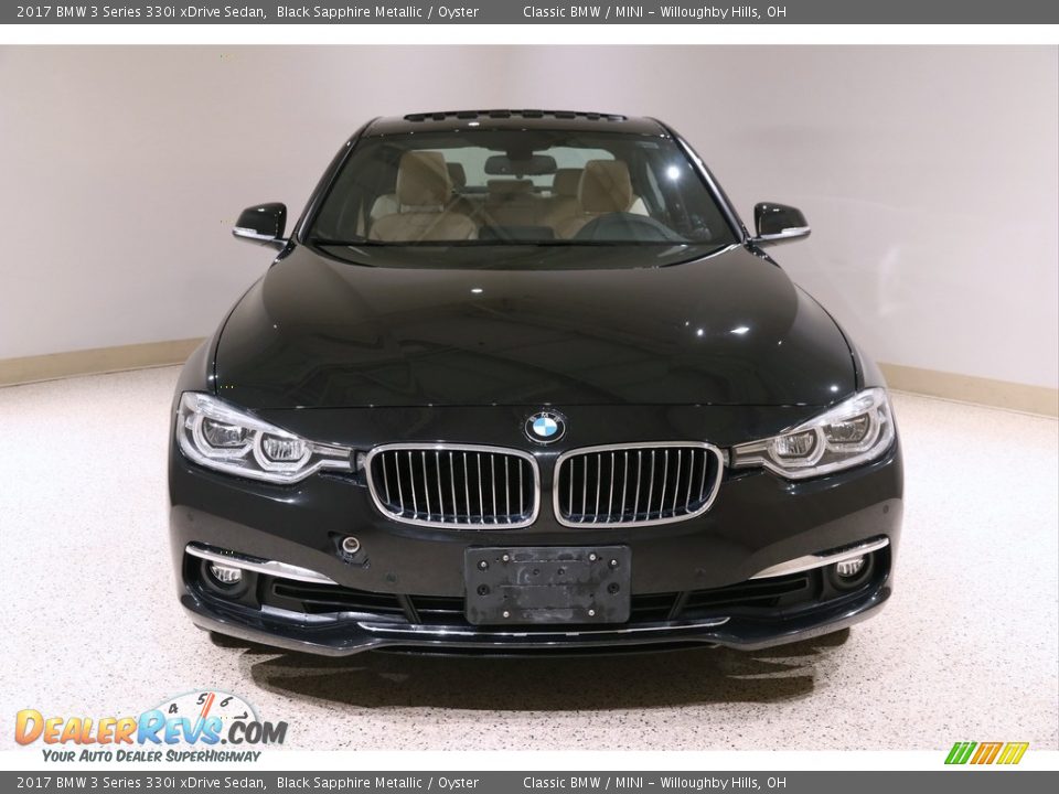 2017 BMW 3 Series 330i xDrive Sedan Black Sapphire Metallic / Oyster Photo #2