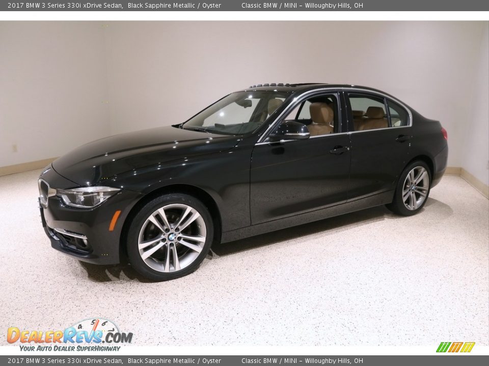 2017 BMW 3 Series 330i xDrive Sedan Black Sapphire Metallic / Oyster Photo #3