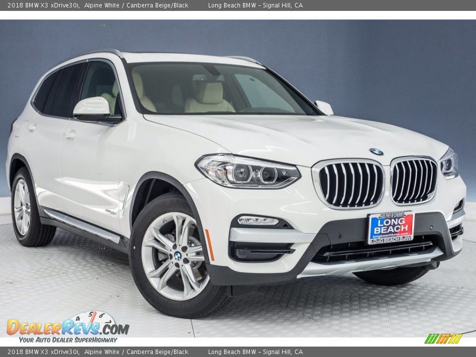 2018 BMW X3 xDrive30i Alpine White / Canberra Beige/Black Photo #11