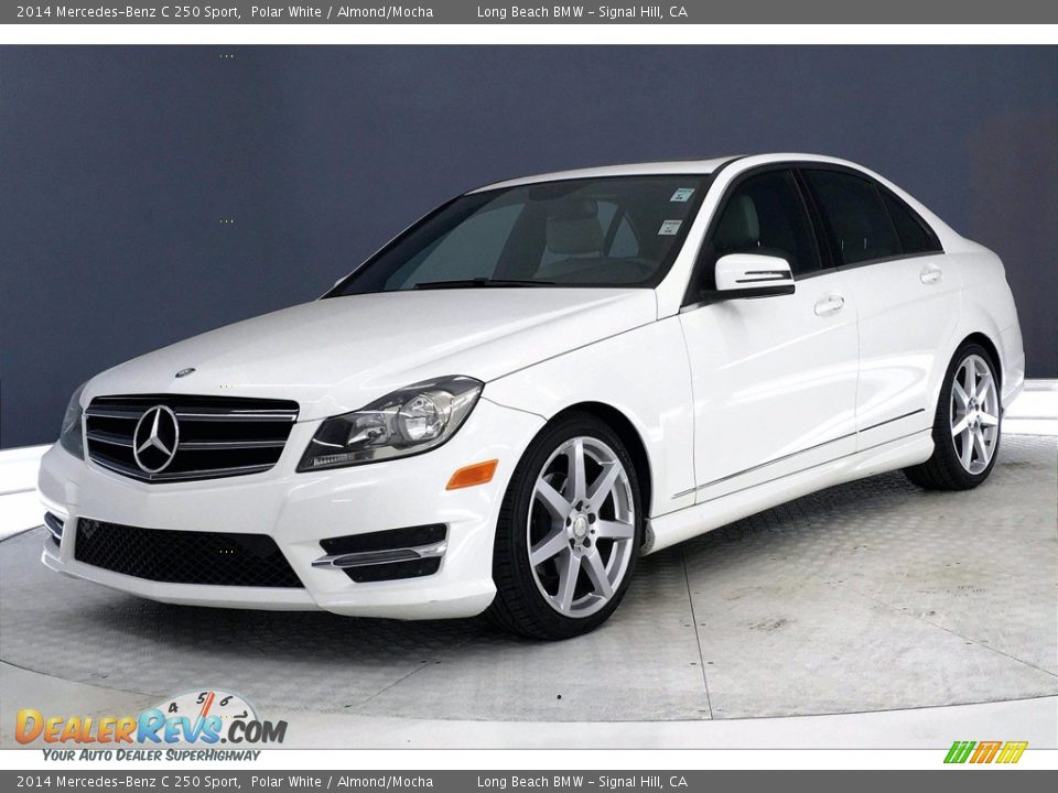 2014 Mercedes-Benz C 250 Sport Polar White / Almond/Mocha Photo #11