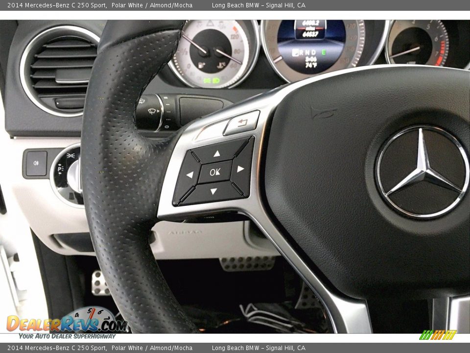 2014 Mercedes-Benz C 250 Sport Polar White / Almond/Mocha Photo #16