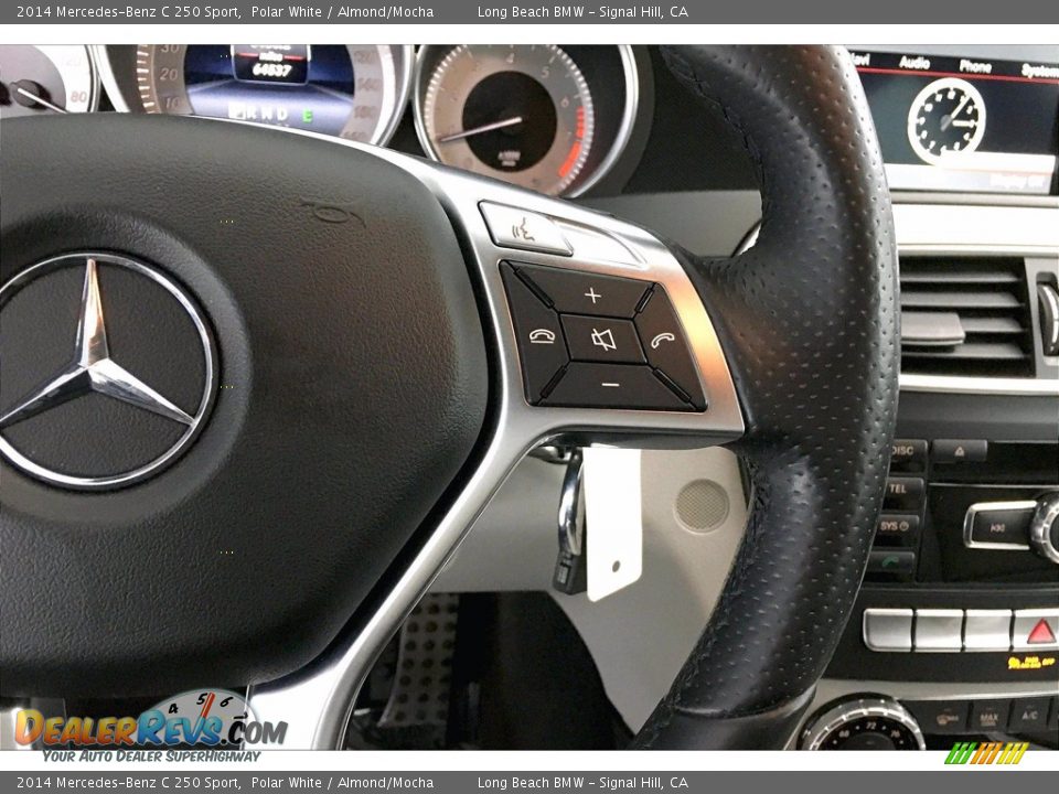 2014 Mercedes-Benz C 250 Sport Polar White / Almond/Mocha Photo #17