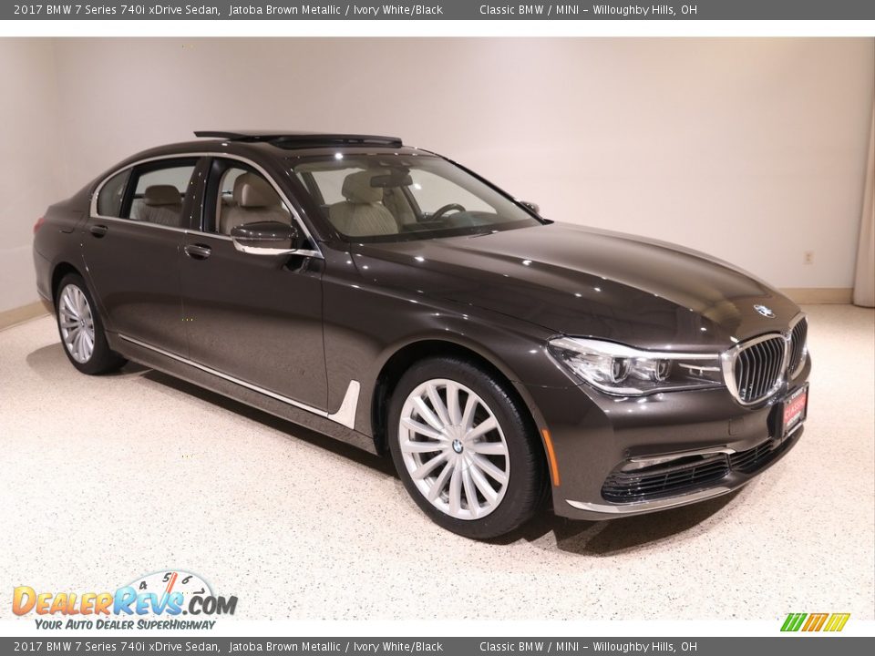 2017 BMW 7 Series 740i xDrive Sedan Jatoba Brown Metallic / Ivory White/Black Photo #1