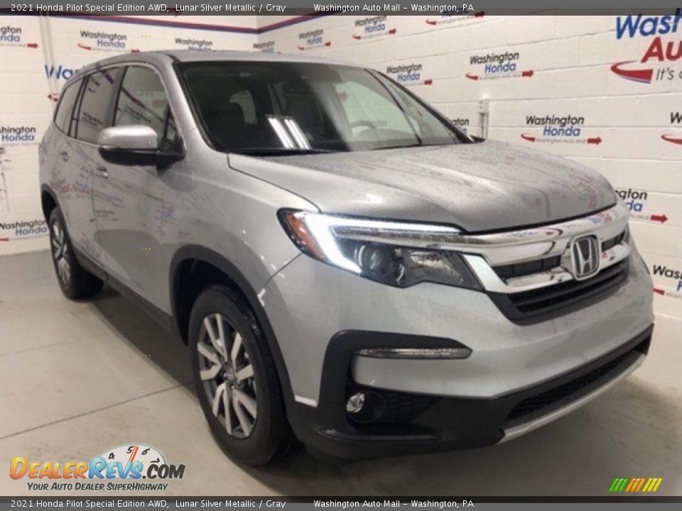 2021 Honda Pilot Special Edition AWD Lunar Silver Metallic / Gray Photo #2