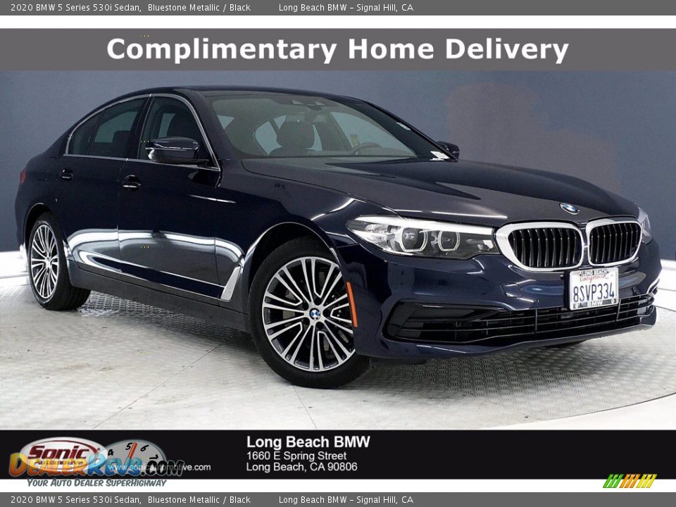 2020 BMW 5 Series 530i Sedan Bluestone Metallic / Black Photo #1