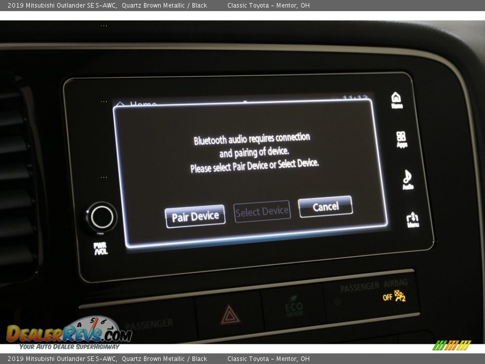 2019 Mitsubishi Outlander SE S-AWC Quartz Brown Metallic / Black Photo #18