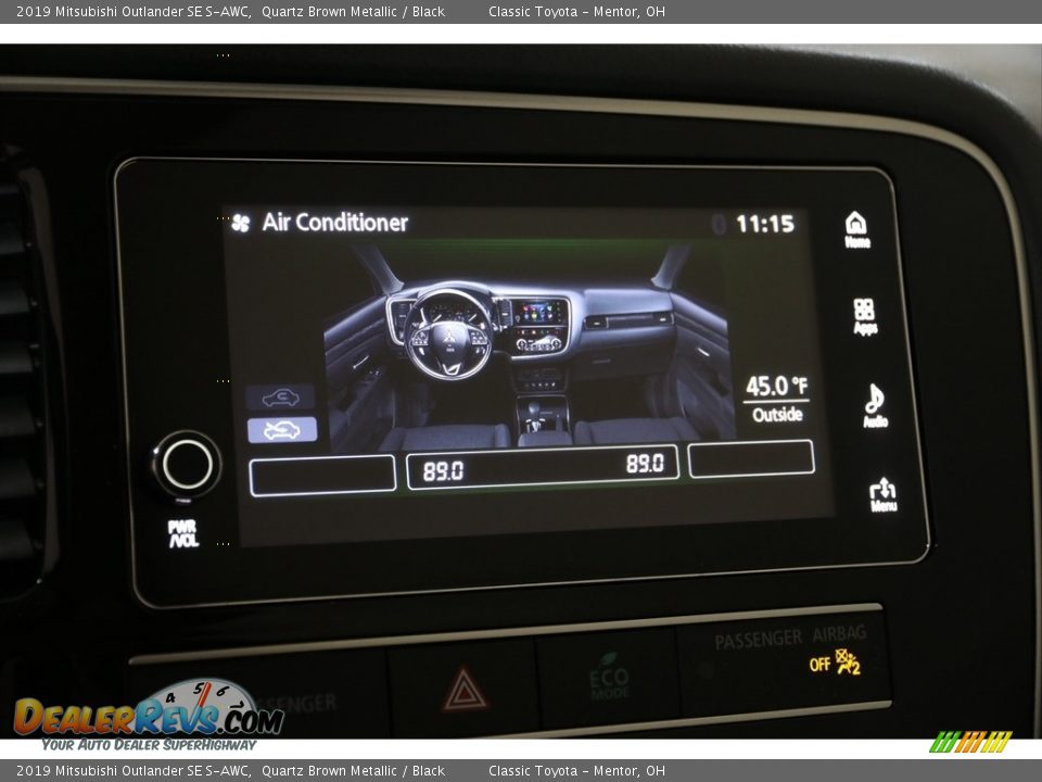 2019 Mitsubishi Outlander SE S-AWC Quartz Brown Metallic / Black Photo #28