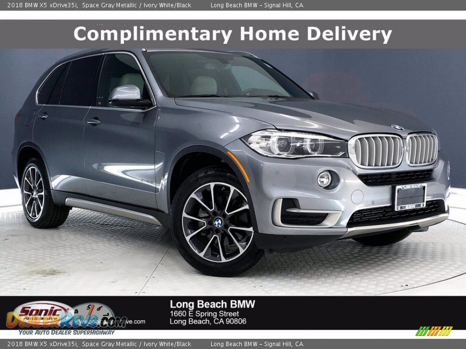 2018 BMW X5 xDrive35i Space Gray Metallic / Ivory White/Black Photo #1