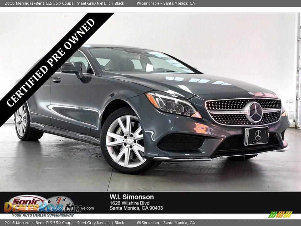 2016 Mercedes-Benz CLS 550 Coupe Steel Grey Metallic / Black Photo #1