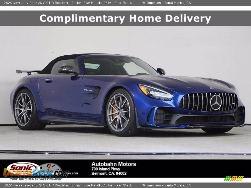 2020 Mercedes-Benz AMG GT R Roadster Brilliant Blue Metallic / Silver Pearl/Black Photo #1