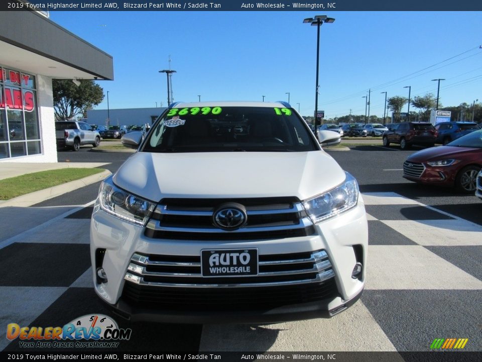 2019 Toyota Highlander Limited AWD Blizzard Pearl White / Saddle Tan Photo #2